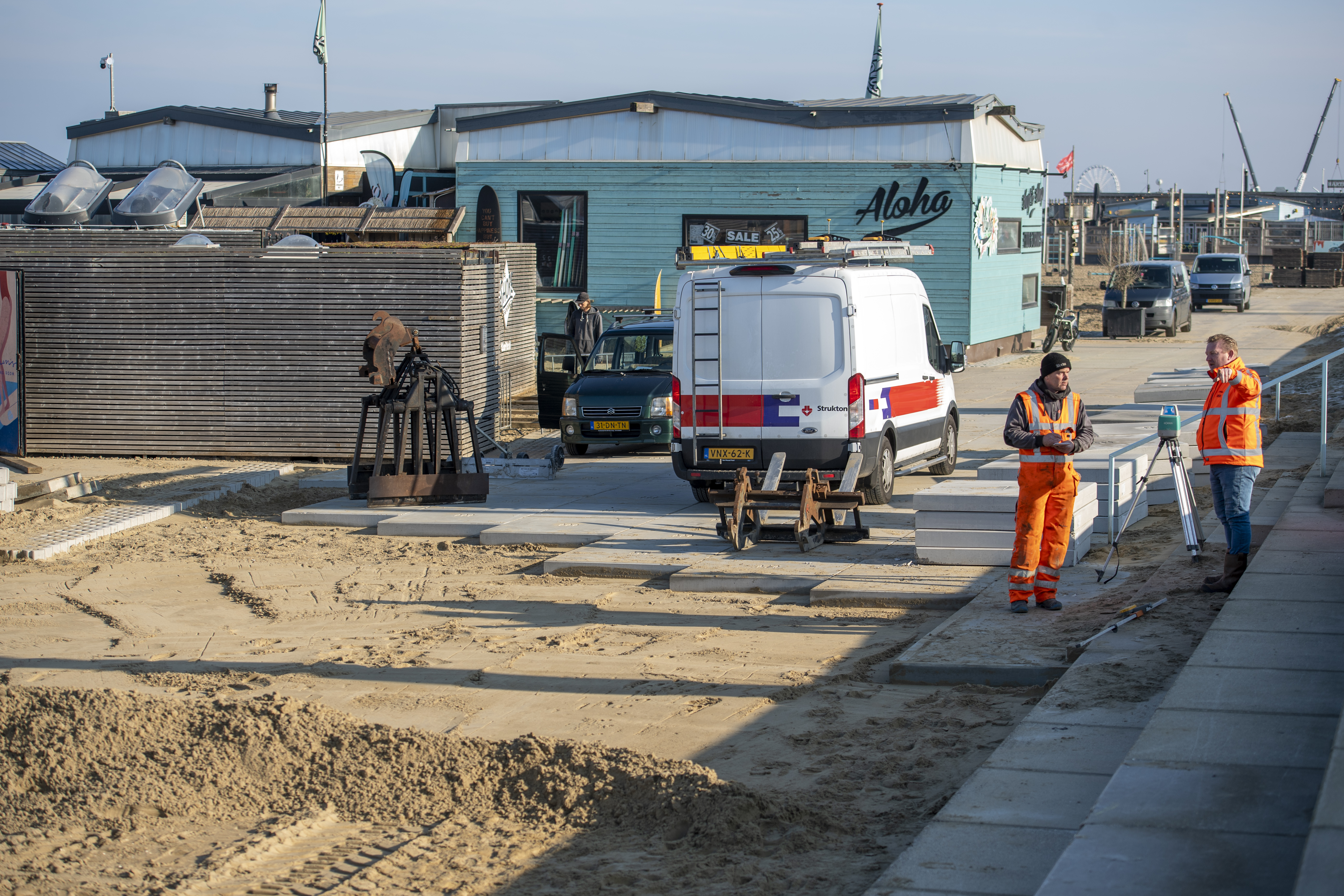 Werkzaamheden Scheveningen strand